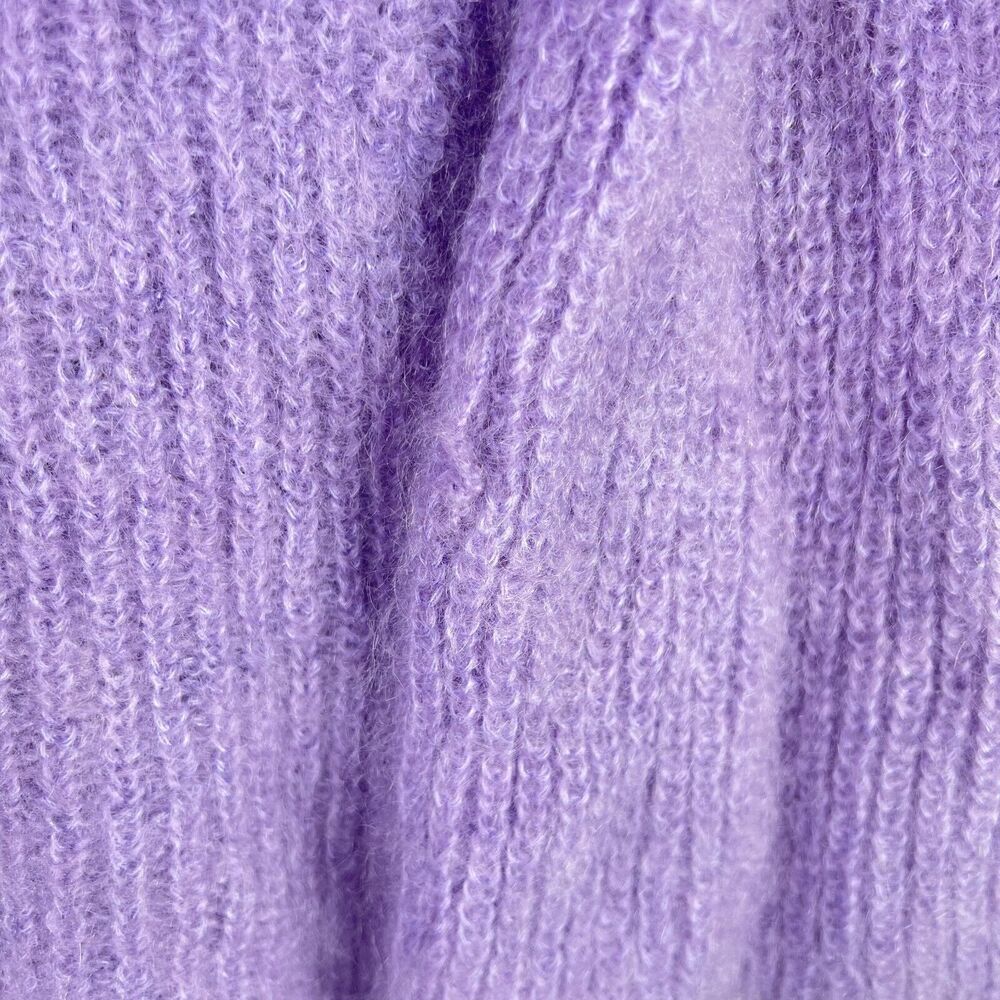 Naadam Mohair‎ Wool Blend Cardigan Sweater Size M Purple - Picture 3 of 10